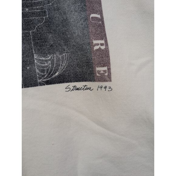 Structure Vintage 90s Renaissance Architecture Art Crewneck Sweatshirt Large - Picture 3 of 9